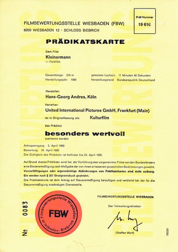 Kleinermann kurzfilm uip - -,